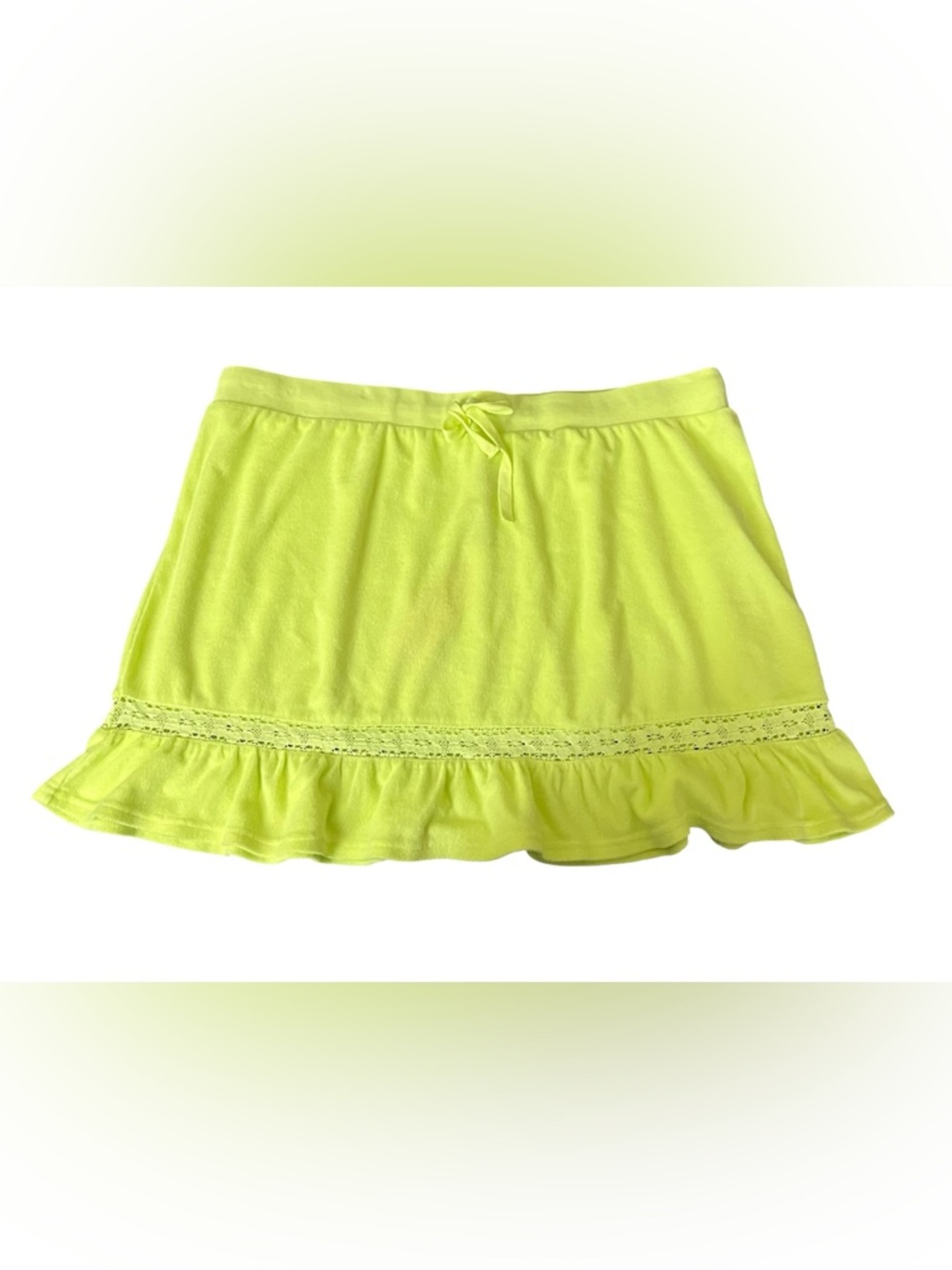 Juicy Couture Towel Terry Mini Skirt w/Lace Trim - Picture 2 of 8
